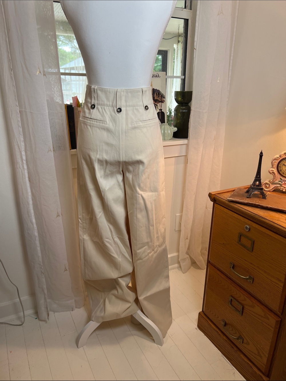 Nasty Gal Cream High-Waist Wide-Leg Pants size 4. NWT! - Picture 5 of 7